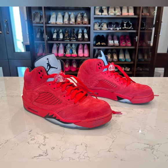 Nike Air Jordan 5 “Anthracite” Retro ‘Red Suede’ reflective tongue. Men’s 10.5 - Picture 7 of 15
